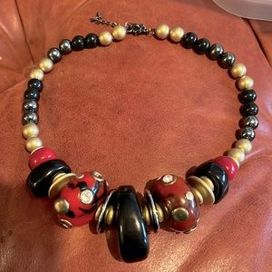 16”-18” red black gold silver boutique jewelry necklace